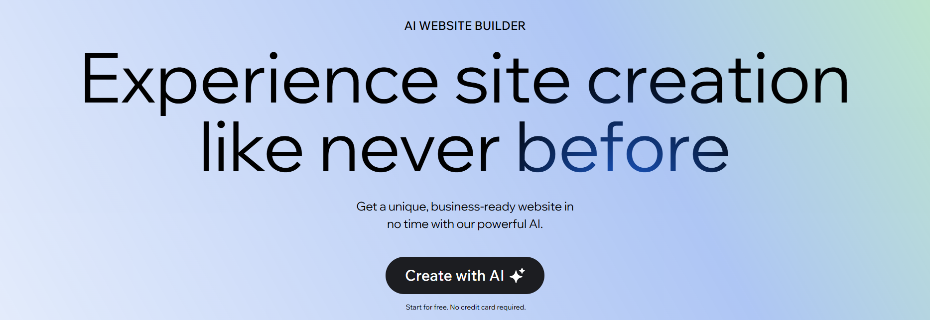 Wix website builder screenshot